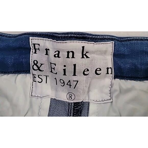 Frank & Eileen Wicklow Straight Jeans | Raw Hem | Blue Denim | Size 8 - Picture 6 of 12